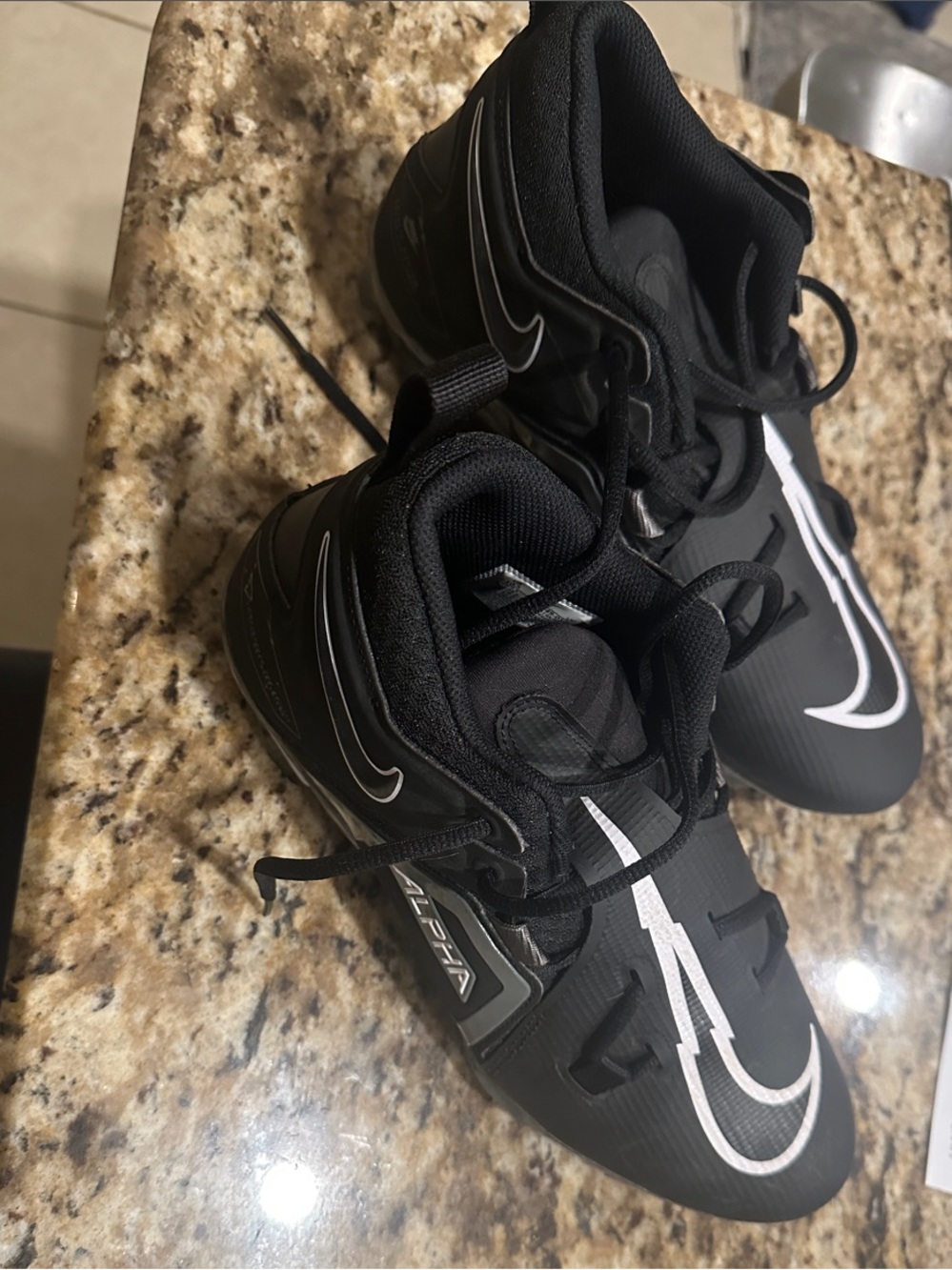 Nike Black and White Men's Athletic Cleats